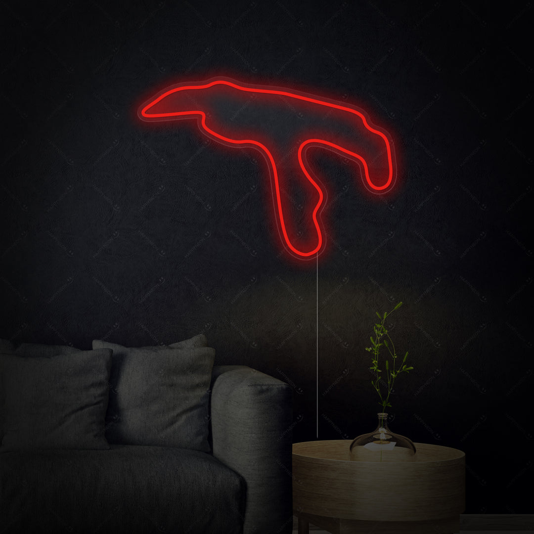 "Belgien F1-Bana" Neonskylt
