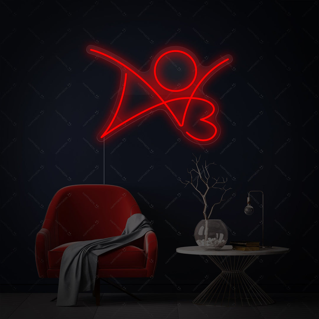 "AO3" Neonskylt