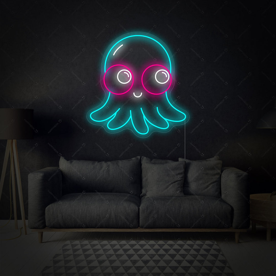 "Baby bläckfisk" Neonskylt