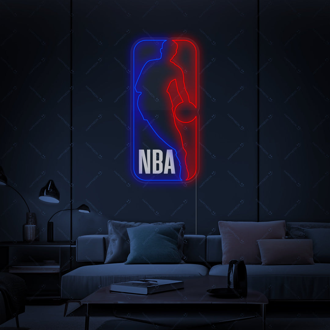 "Logotyp för basketmatch" Neonskylt