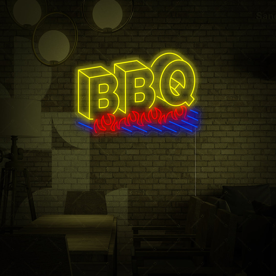 "BBQ-logotyp" Neonskylt
