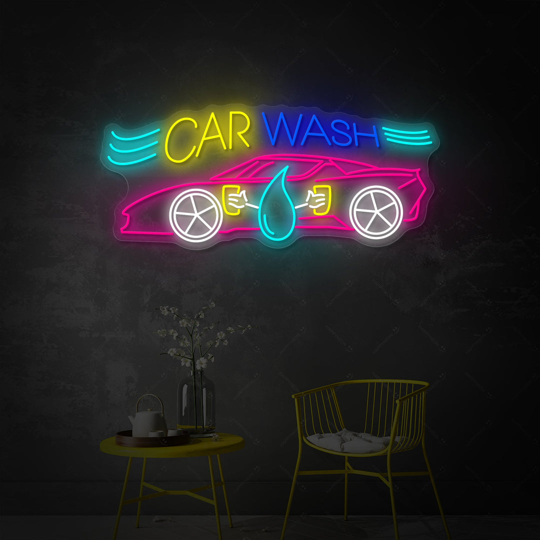 "Car Wash" Neonskylt
