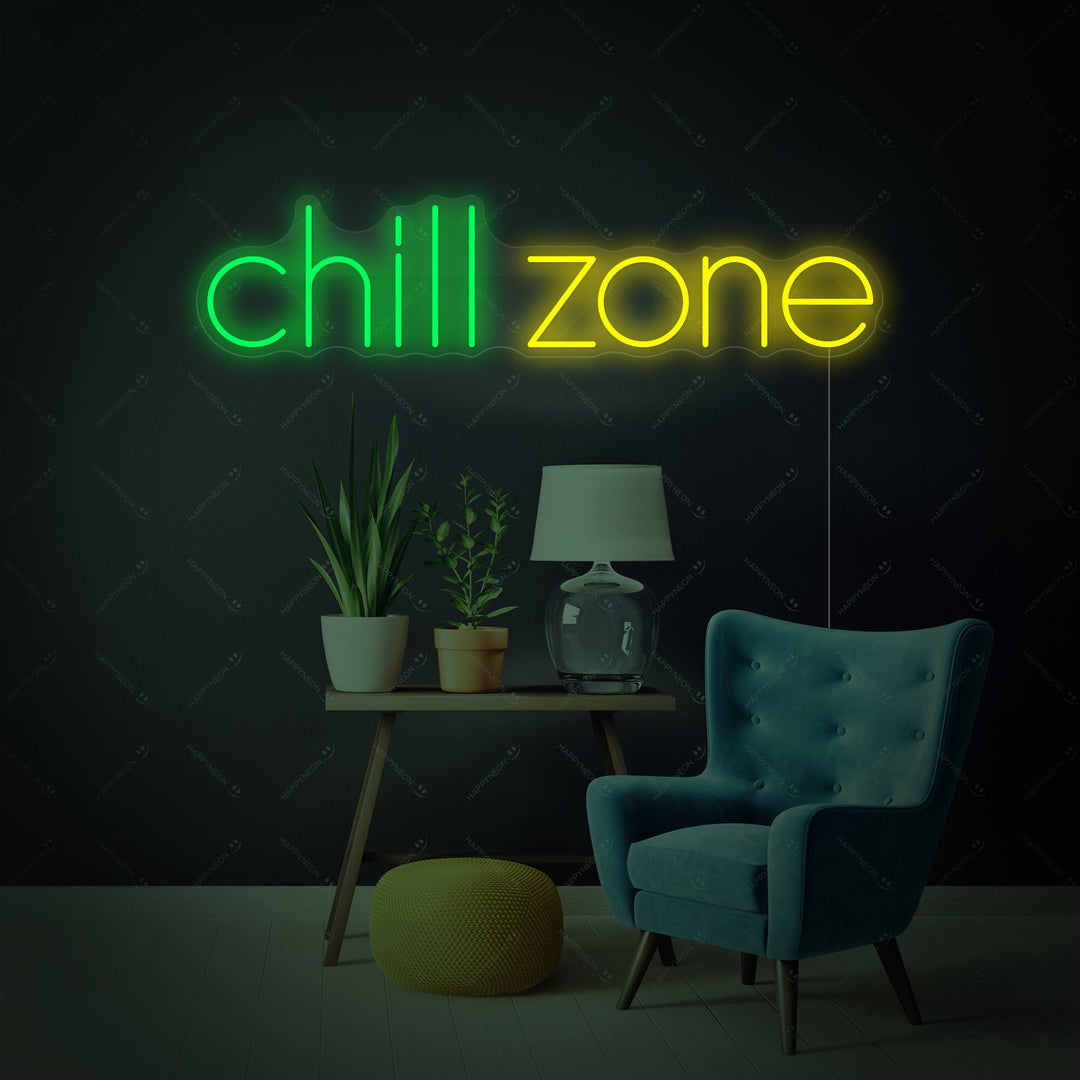 "Chill Zone" Neonskylt