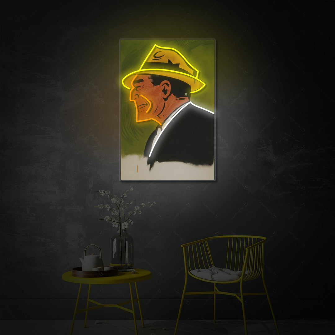 "Serietidning Mob Boss" Neonskylt