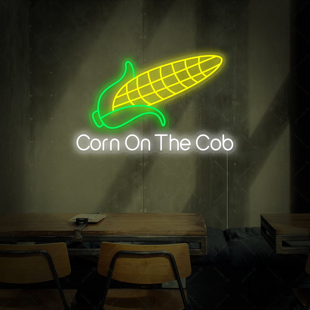 "Corn On The Cob" Neonskylt