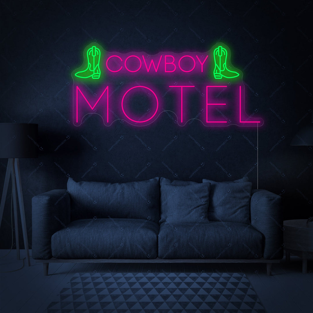 "Cowboy Motel" Neonskylt