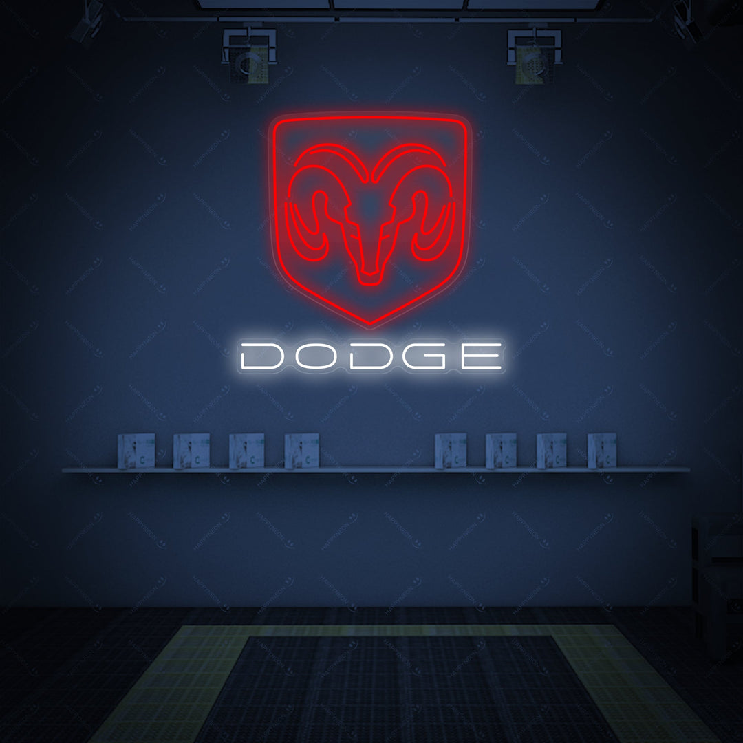 "Dodg-Car" Neonskylt