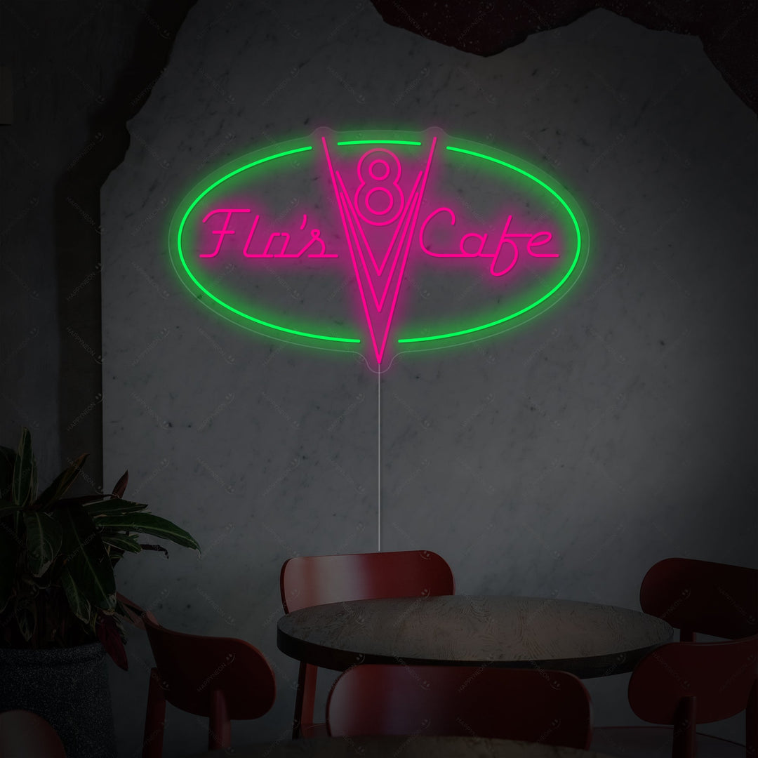 "Flo's V8 Cafe" Neonskylt