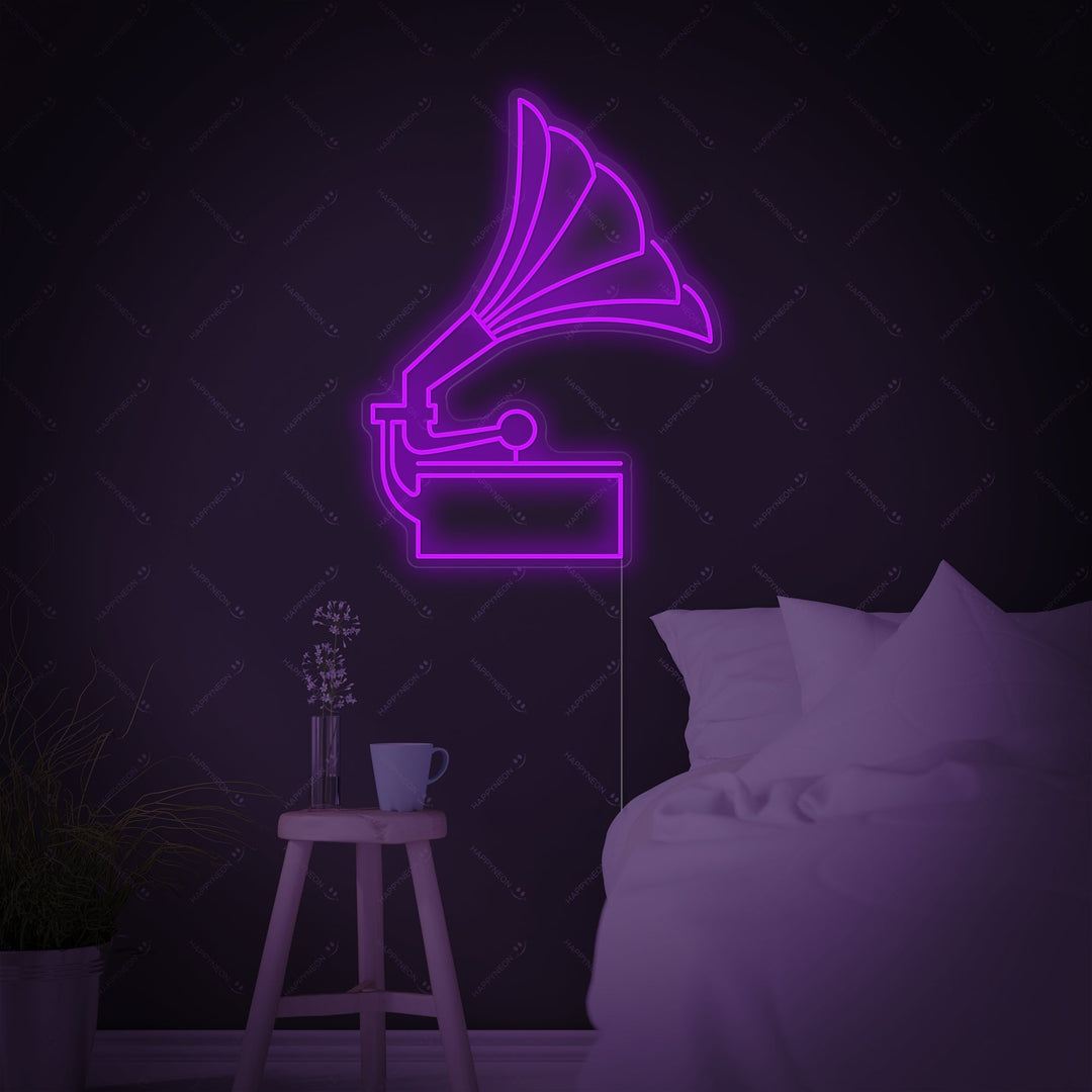 "Grammofon" Neonskylt