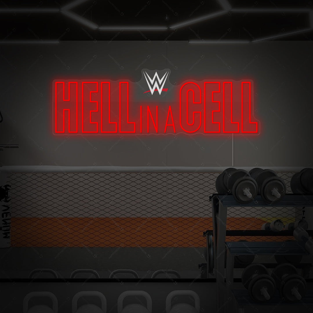 "Hell In A Cell" Neonskylt
