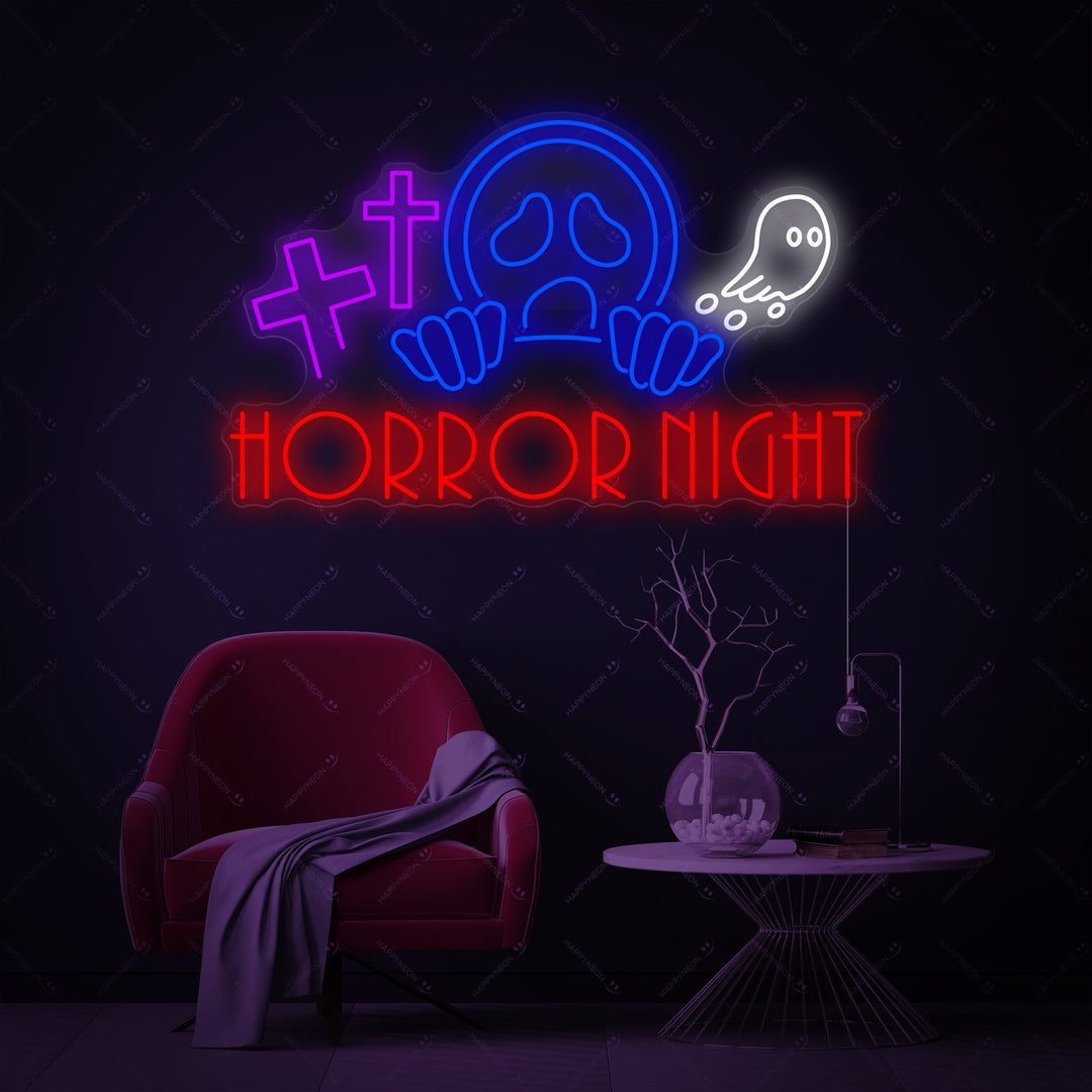 "Horror Night" Neonskylt