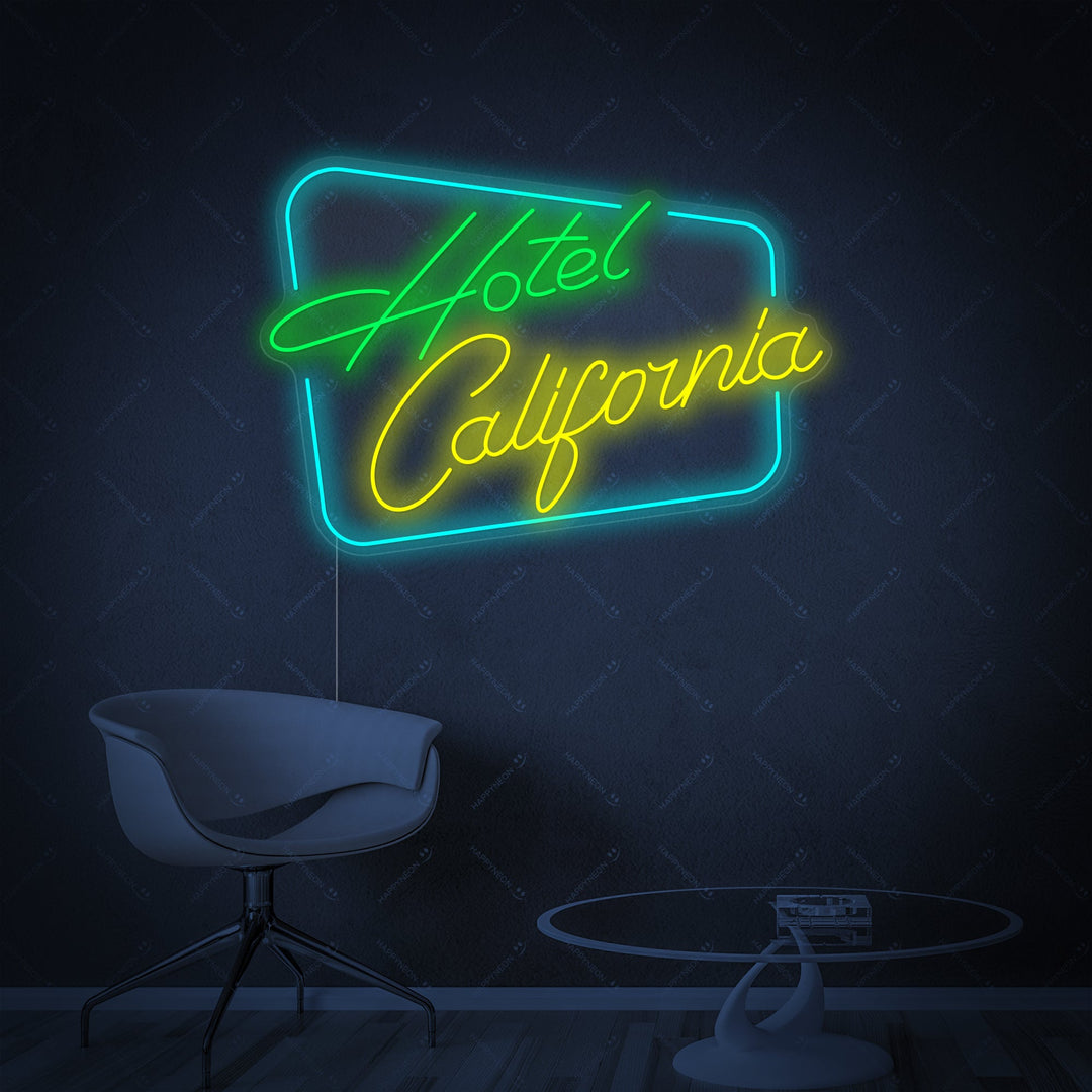 "Hotel California" Neonskylt