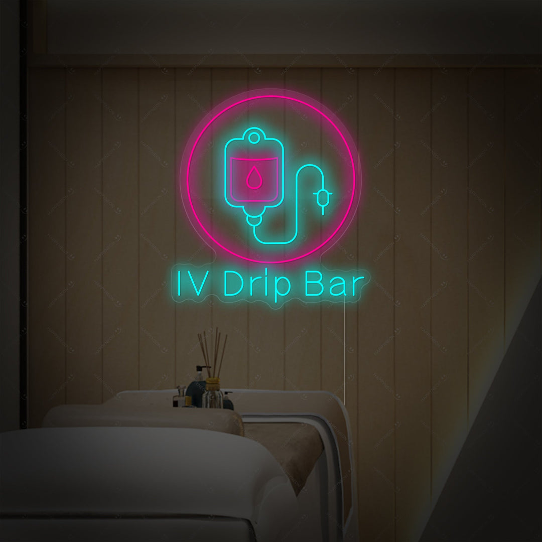 "Iv Drip Bar" Neonskylt