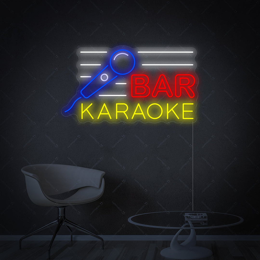 "Karaoke Bar" Neonskylt