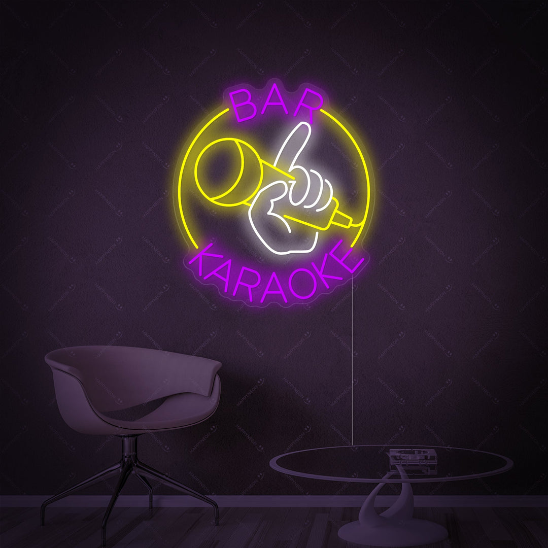 "Karaoke Bar" Neonskylt