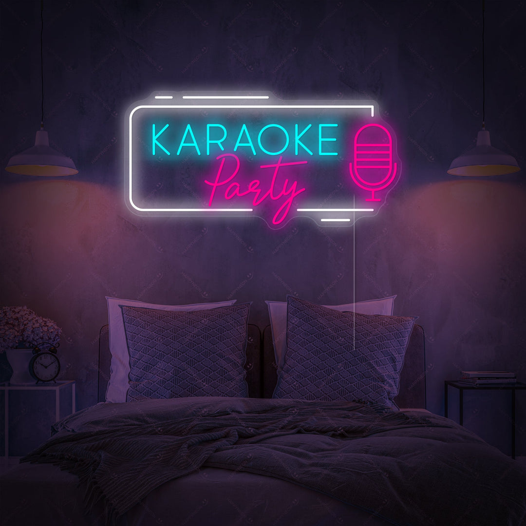 "Karaoke Party" Neonskylt