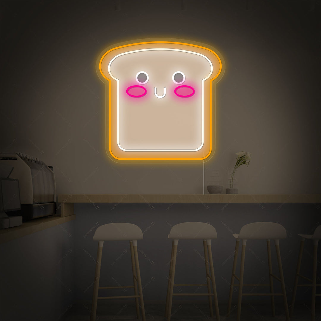"Kawaii Skivbröd" Neonskylt