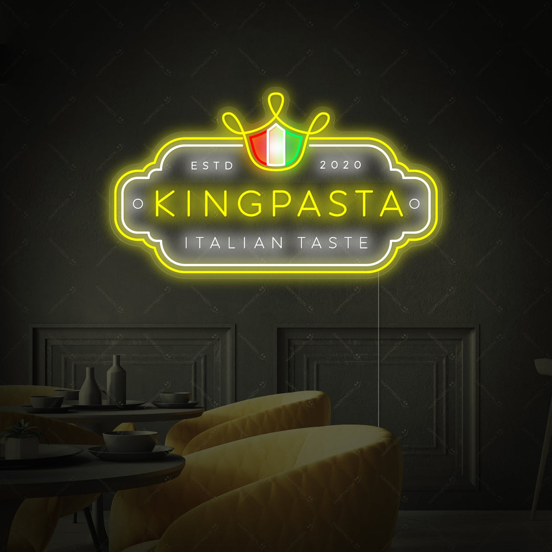 "King Pasta" Neonskylt