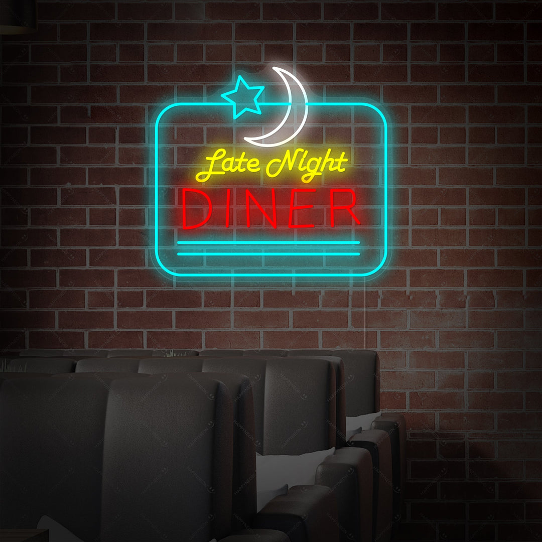 "Late Night Diner" Neonskylt