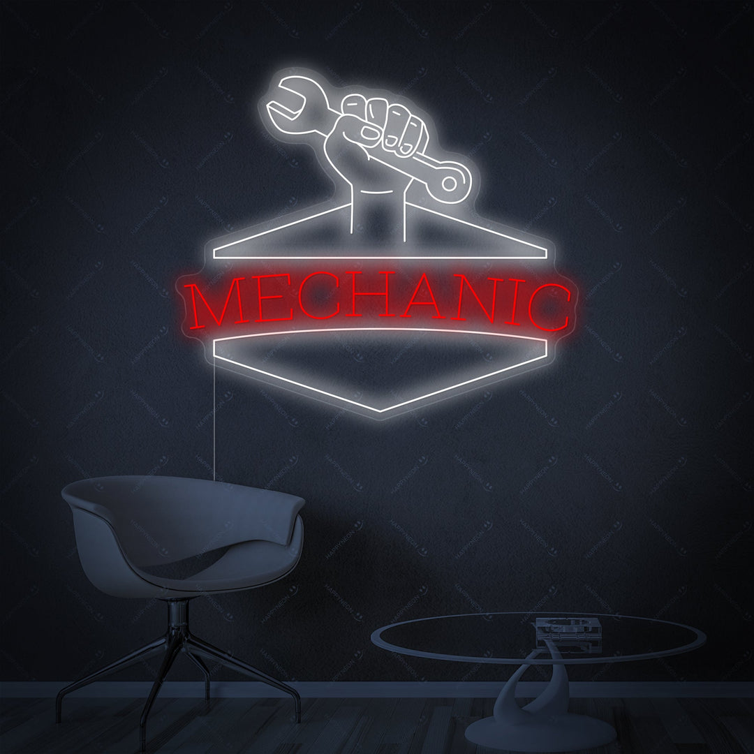 "Mechanic" Neonskylt