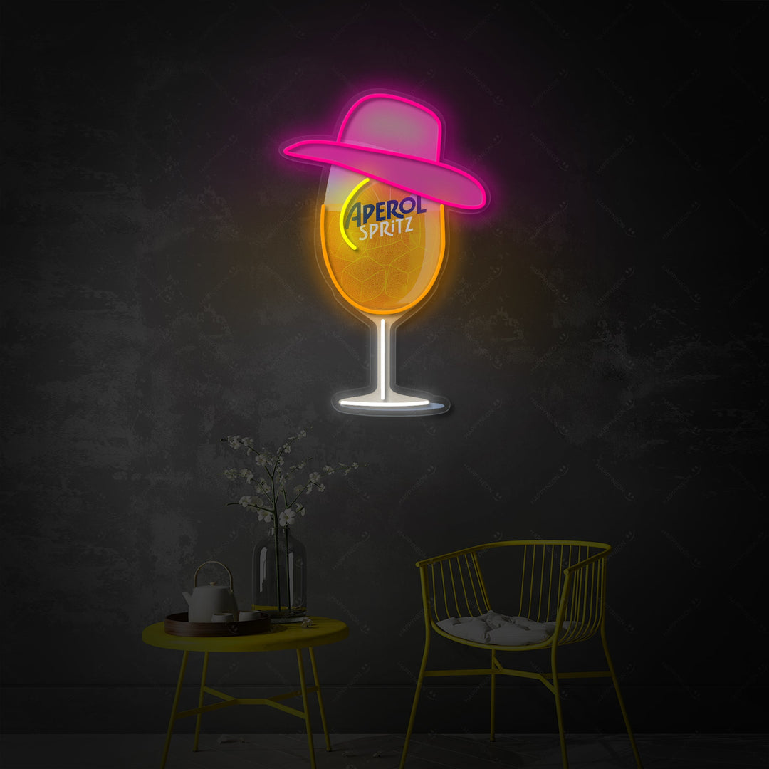 "Miss Aperol" Neonskylt