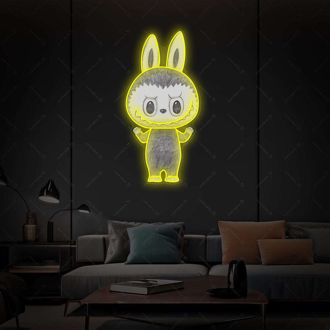 "Monster Labubu Sketch" Neonskylt