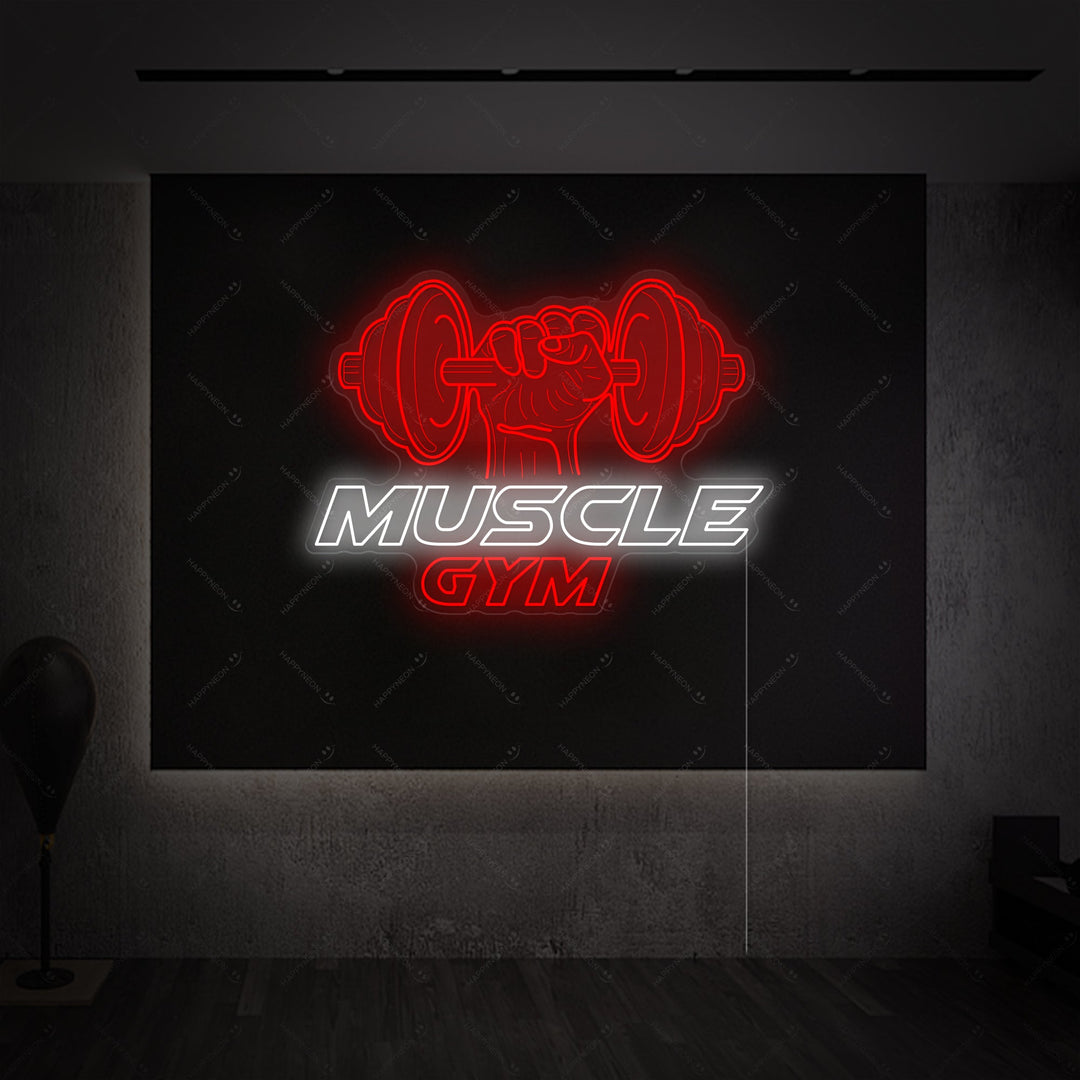 "Muscle Gym" Neonskylt