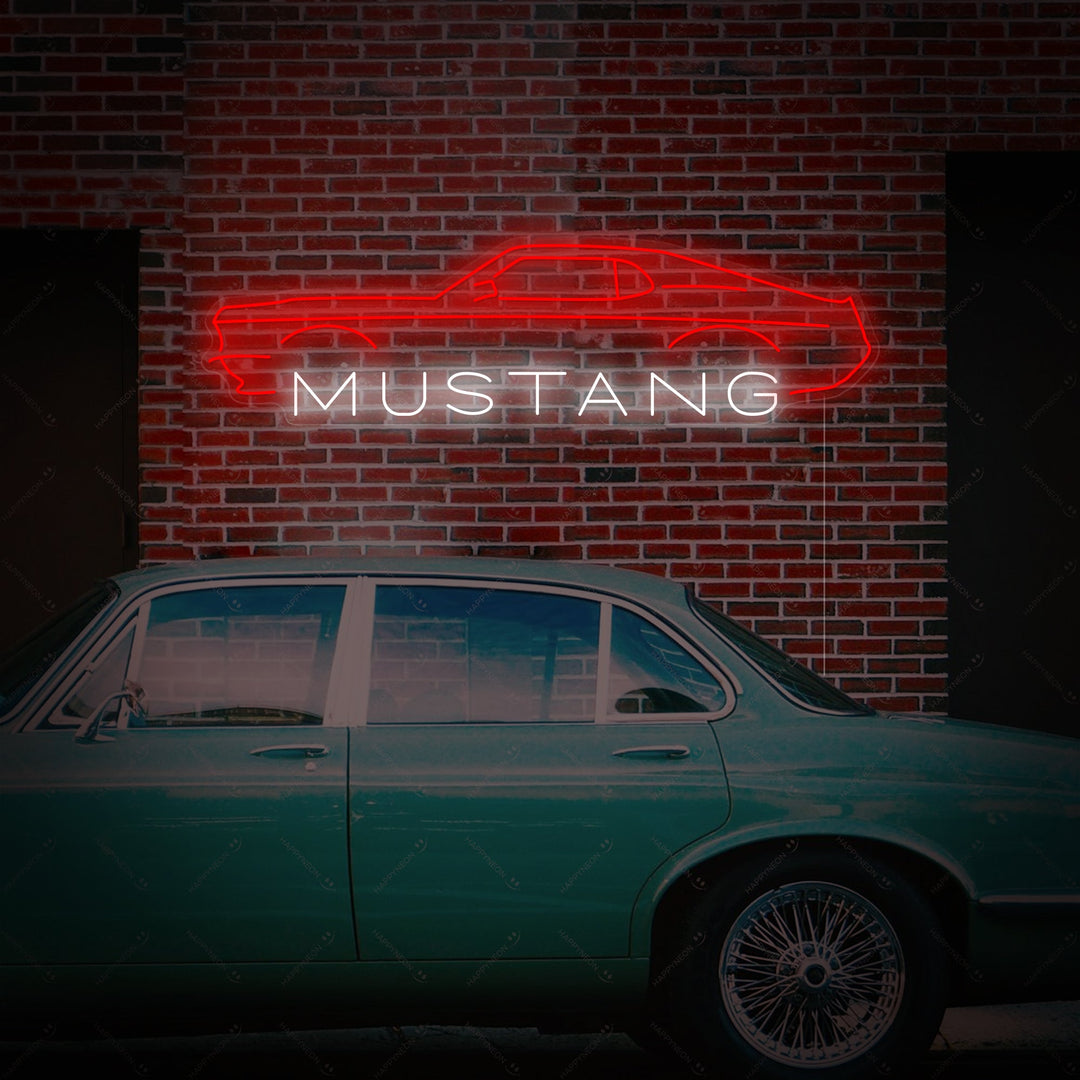 "Mustang Car" Neonskylt