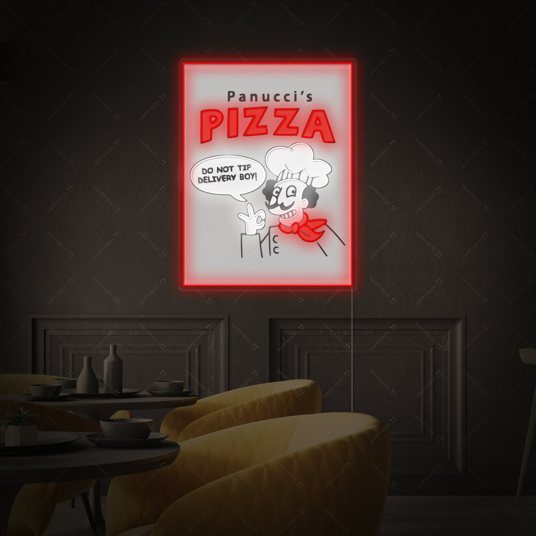 "Panucci's Pizza" Neonskylt