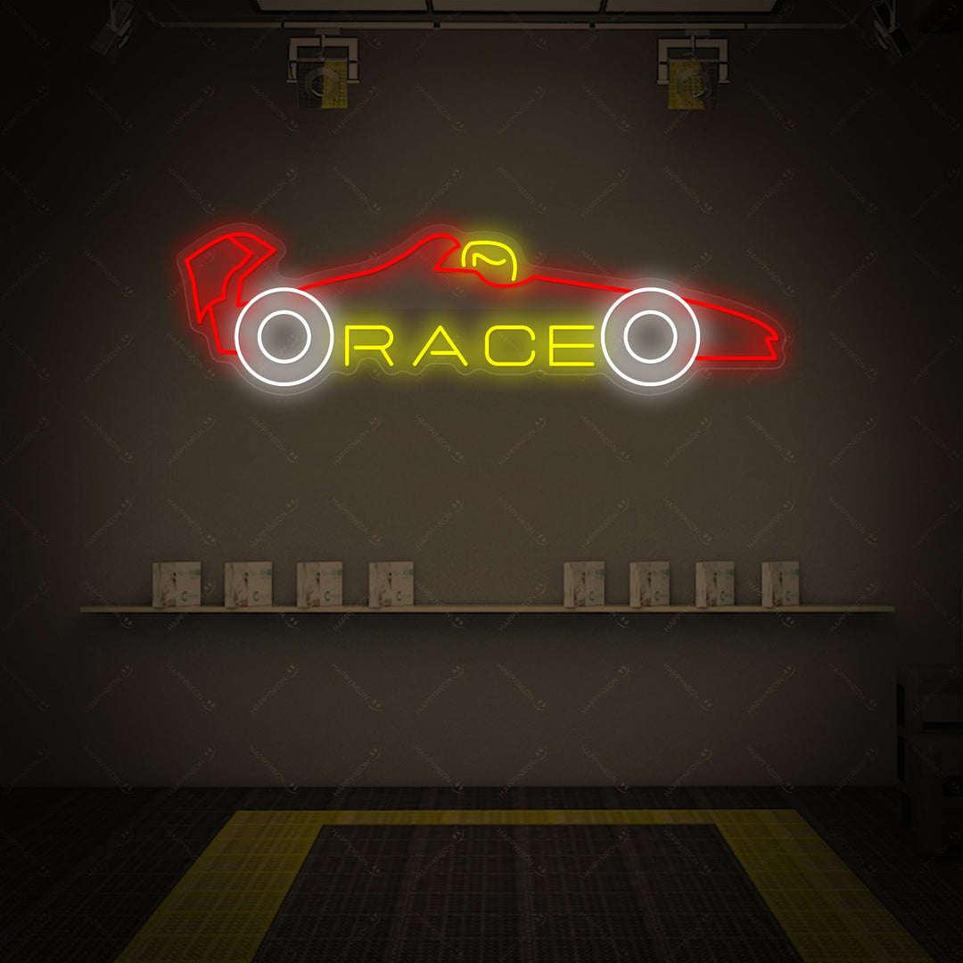 "Race Car" Neonskylt