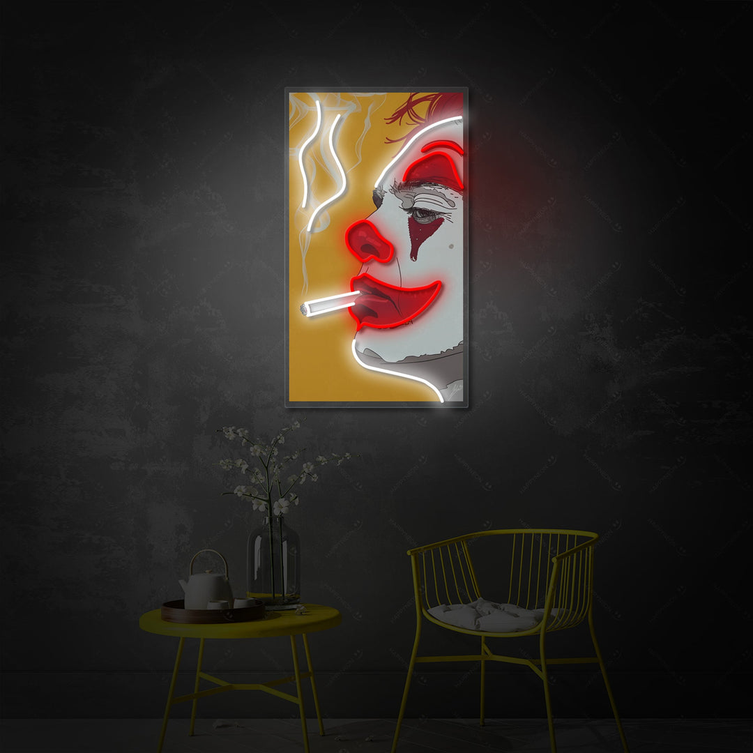 "Rökande Joker" Neonskylt