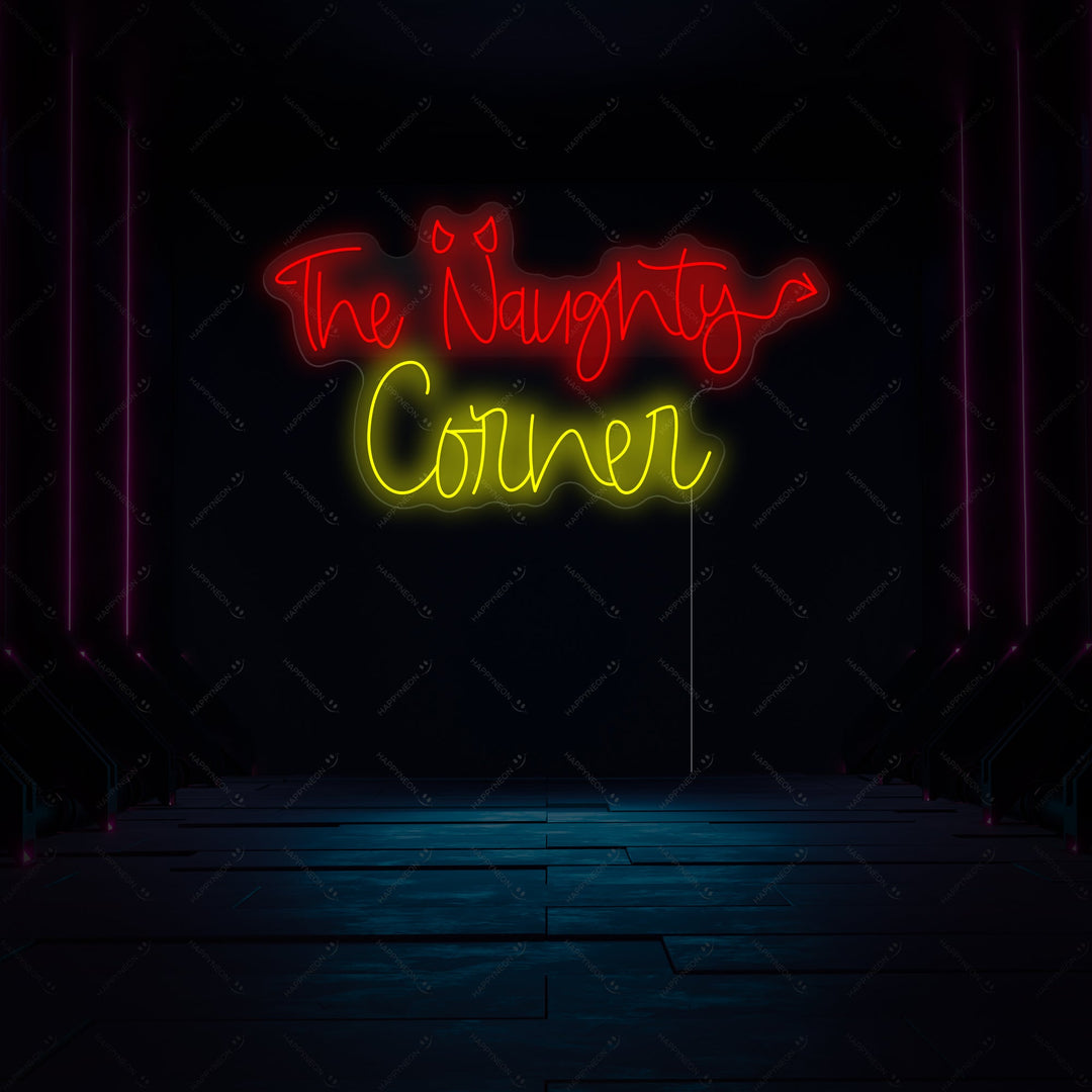 "The Naughty Corner" Neonskylt