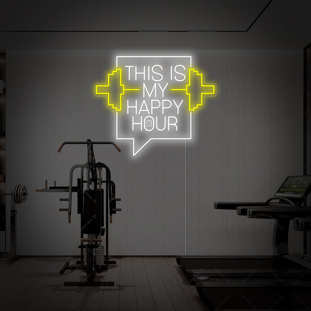 "This Is My Happy Hour" Neonskylt