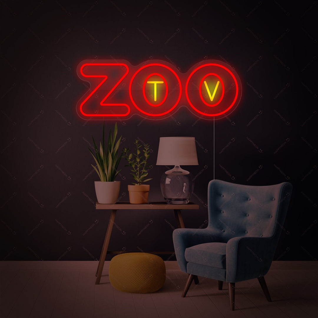 "Zootv" Neonskylt