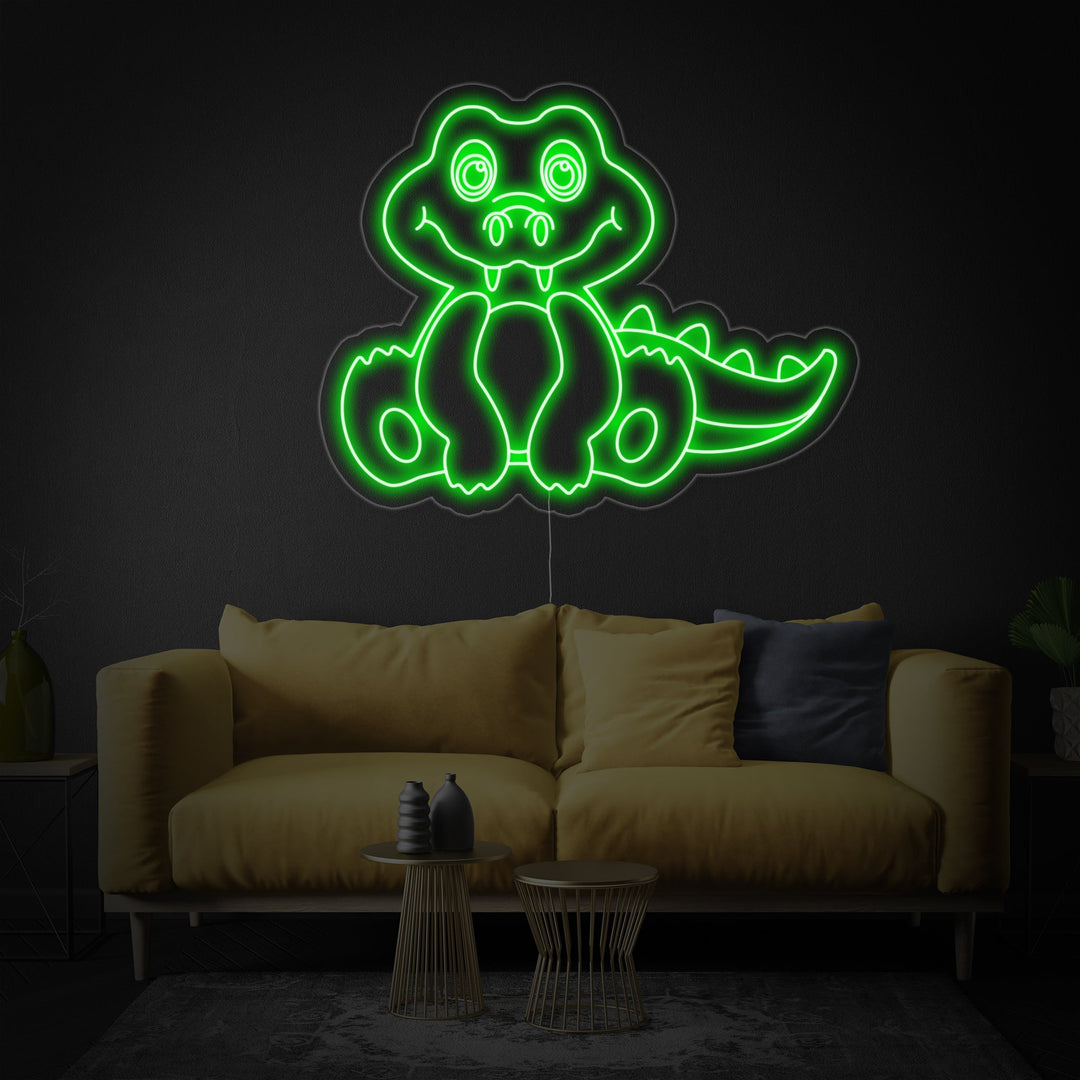 "Alligator" Neonskylt