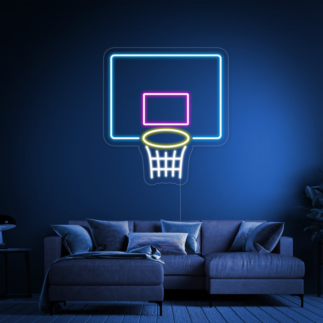 "Nät För Basketplan" Neonskylt