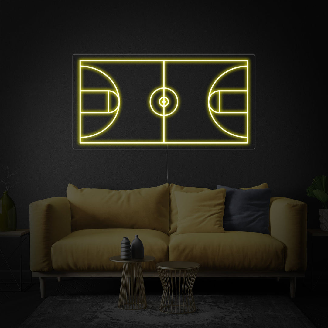 "Basketplan" Neonskylt