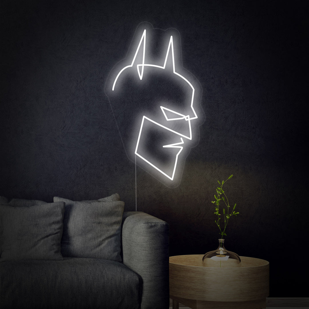 "Fladdermushjälte" Neonskylt