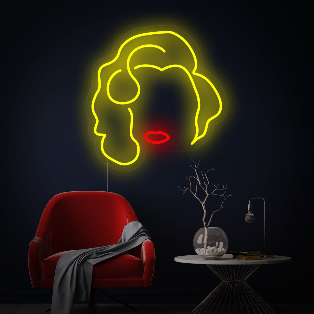 "Blond Flicka" Neonskylt