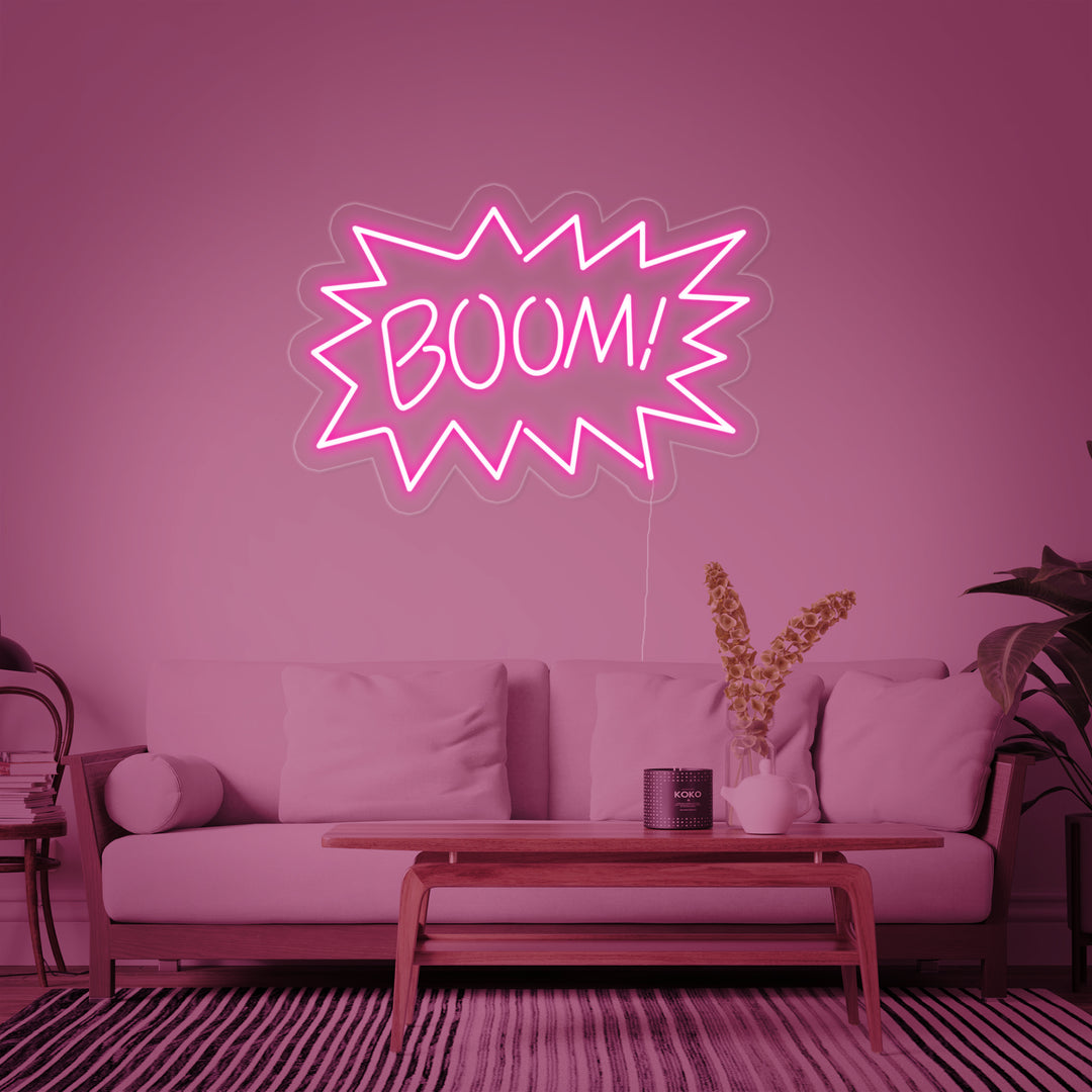 "Boom" Neonskylt