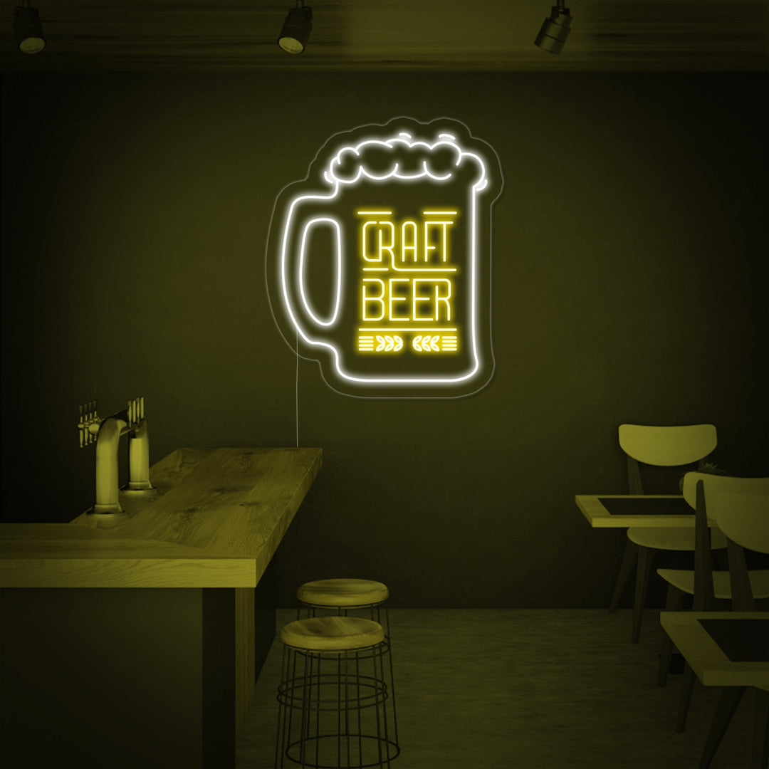 "Craft Beer Mugg" Neonskylt