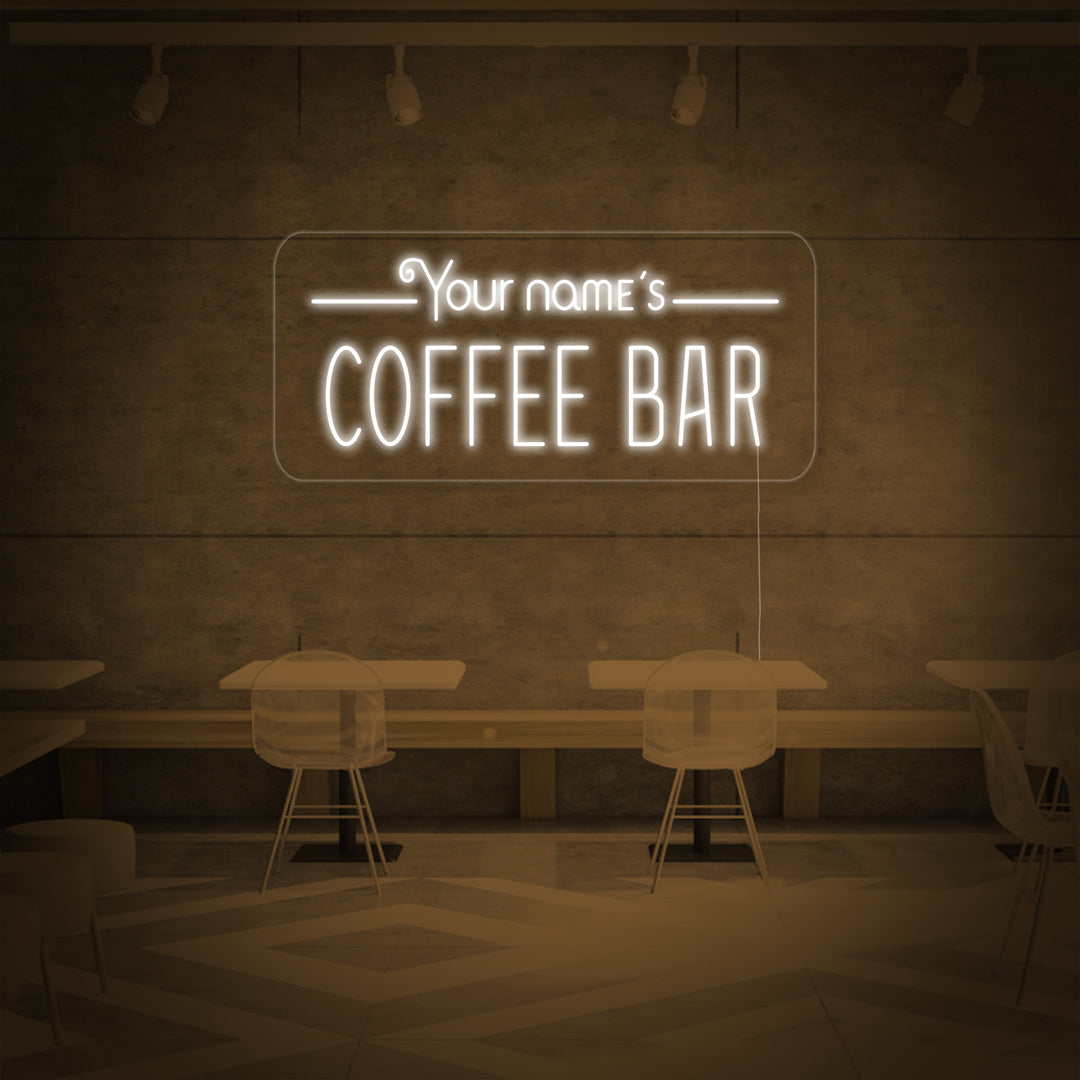 "Your Name's Coffee Bar" Neonskylt