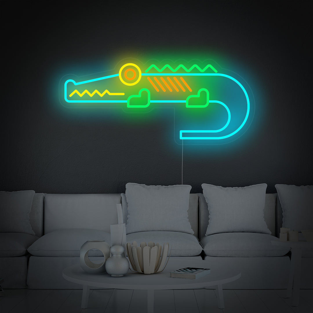 "Söt Krokodil" Neonskylt