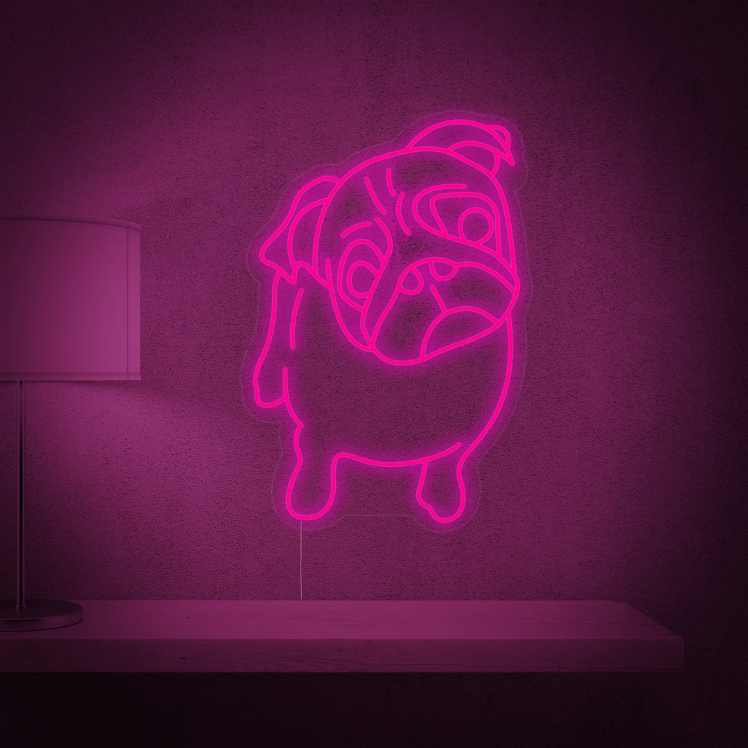 "Söt Mops" Neonskylt