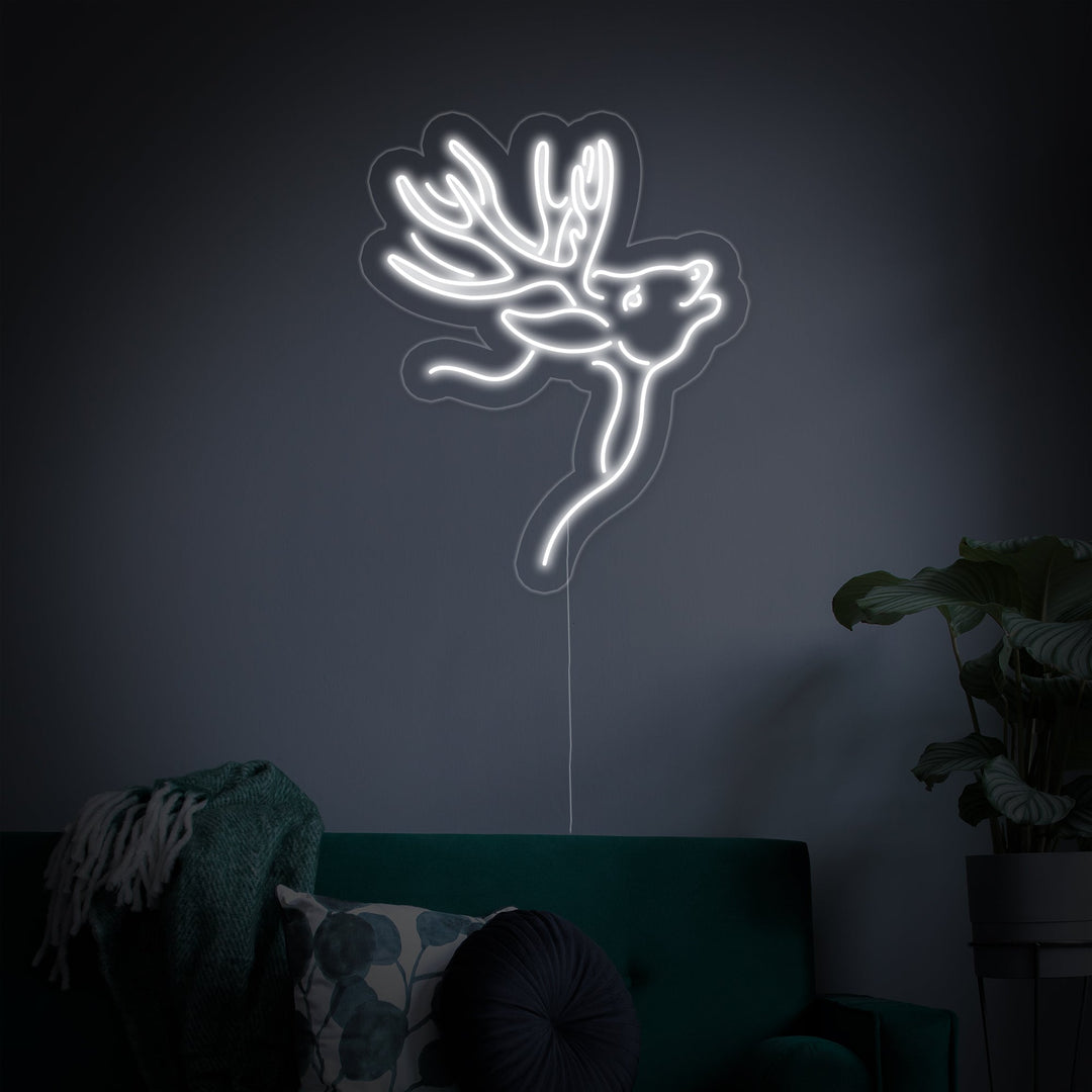 "Hjort" Neonskylt