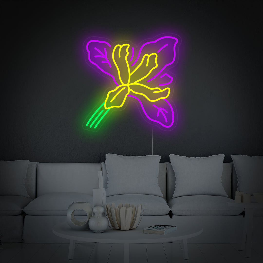 "Douglasiris Växtblomma" Neonskylt