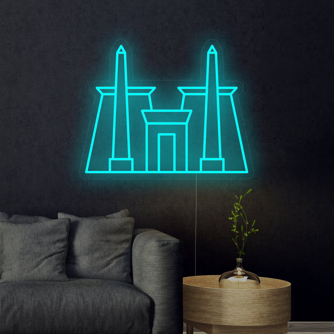 "Karnak-Templet I Egypten" Neonskylt
