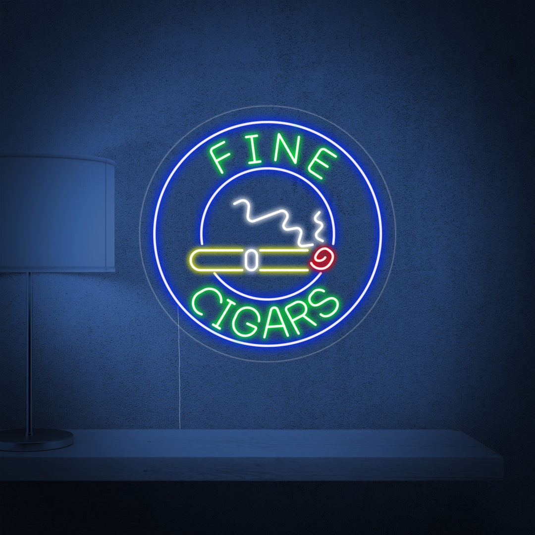"Fine Cigars" Neonskylt