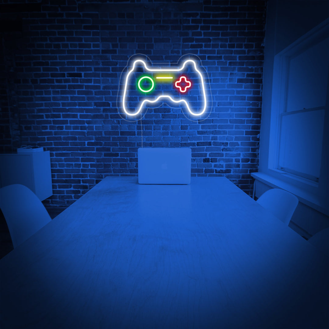 "Spelkontroll, Gamer Dekor" Neonskylt