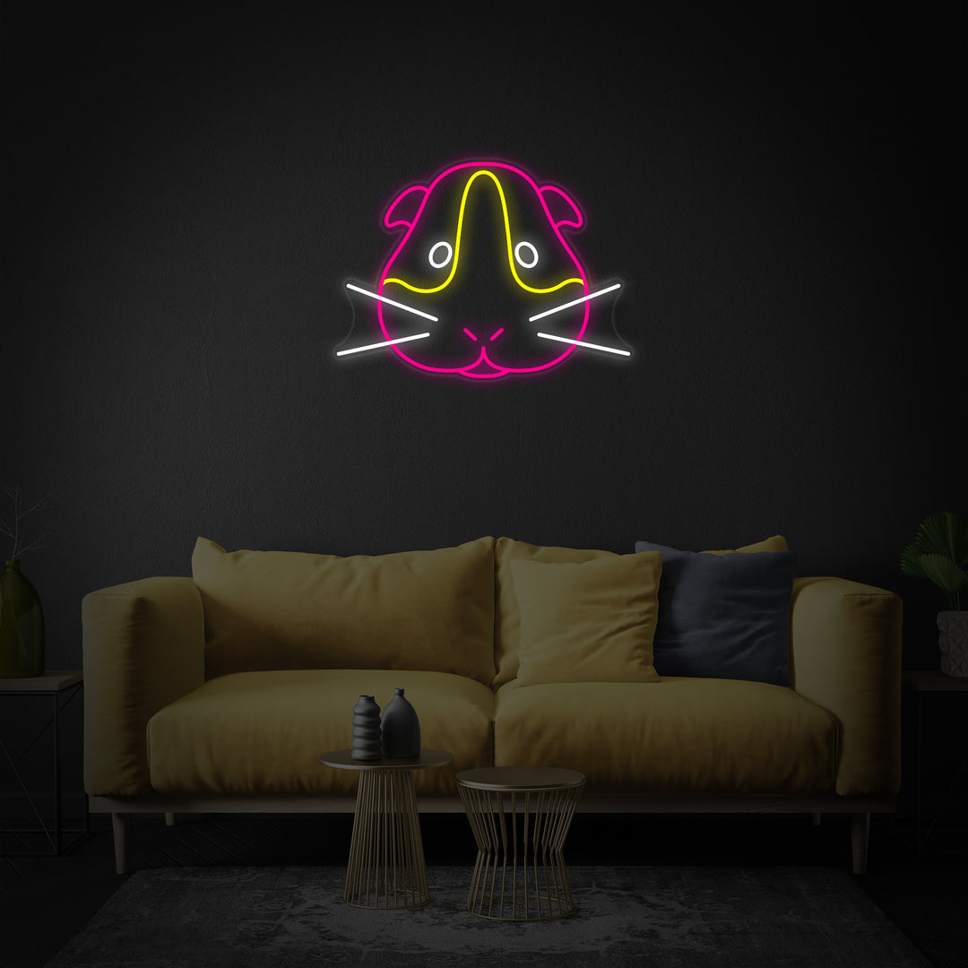 "Marsvin" Neonskylt